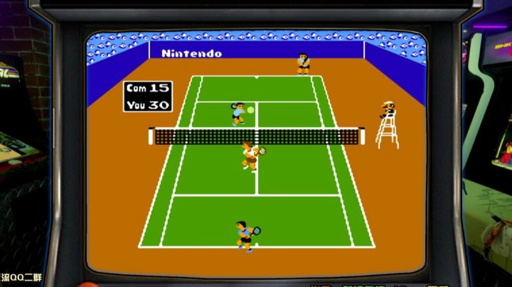 《表面兄妹》FC红白机网球3级电脑就把我们打爆了