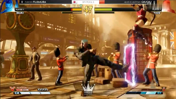 街霸5：新加坡CPT比赛中国国手球球面对日本机器人藤村