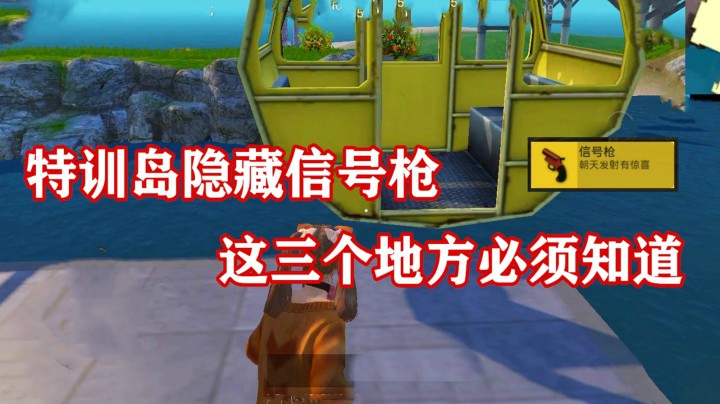 和平精英特训岛隐藏信号枪！找到这里就行了