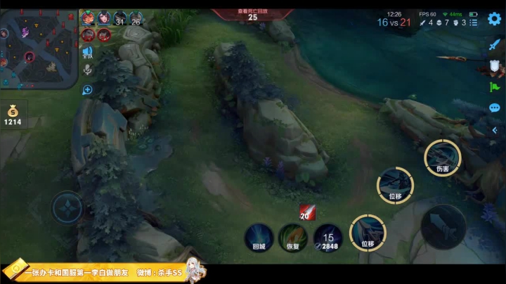 我在斗鱼看不可一世杀手直播王者荣耀