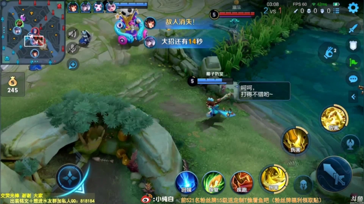 我在斗鱼看纯白直播王者荣耀