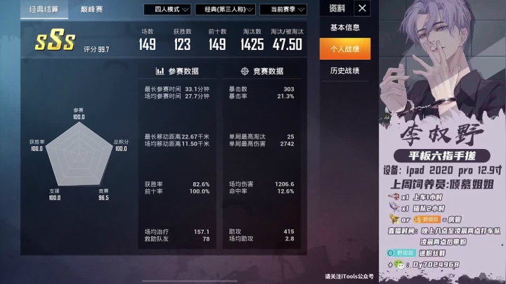 【2021-02-06 04点场】李权野：【SS12】榜三冲榜一！冲冲冲！！！！