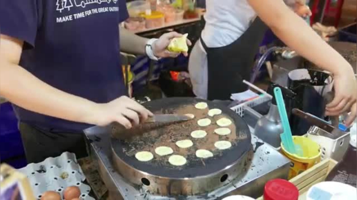 泰国街路边小吃 街头食品曼谷甜点