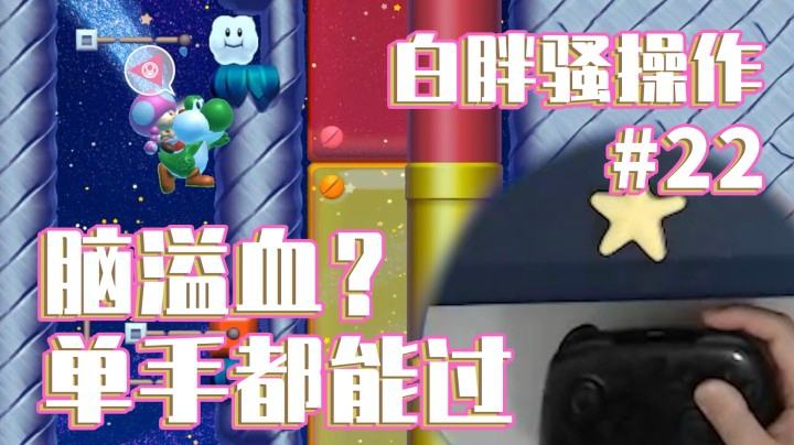 【白胖骚操作】22期 - 脑溢血？单手都能过《马里奥制造2》