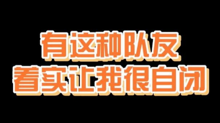 有这种队友，着实让我很自闭