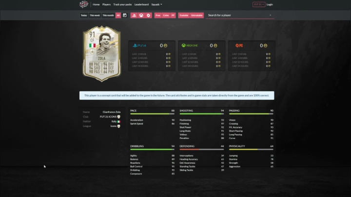 【2021-02-23 22点场】COCO花式FIFA：今晚9点给大家解析全部至尊传奇数据！