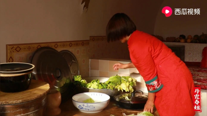 《漂亮娘们儿美食记》402_陕北婆姨教你，正宗的陕北腌酸菜方法，好吃会不烂，腌一次吃一年