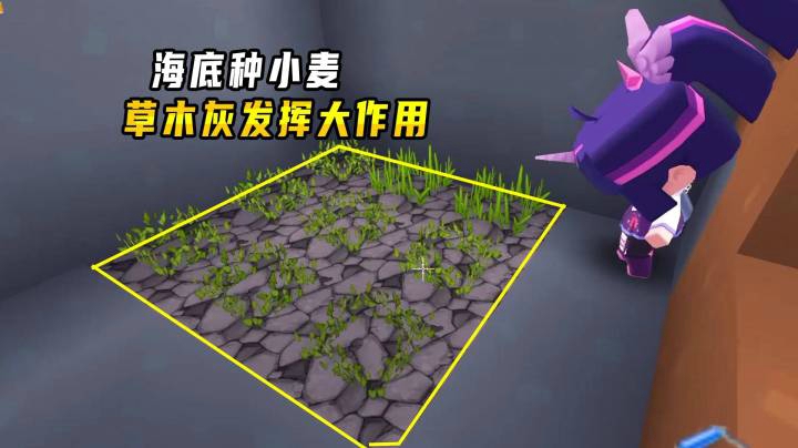 迷你世界雨林生存21：在海底种小麦，草木灰发挥大作用