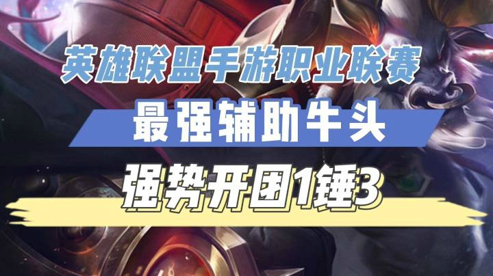 LOL手游职业联赛，FL vs VGM，最强辅助牛头，21技能锤飞3个，上分首选英雄