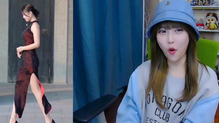 周淑怡看土味剧情，旗袍美女引周姐连声惊呼！