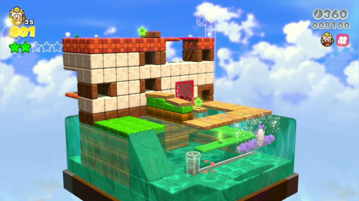马力欧3D世界全收集攻略  3-蘑菇+A