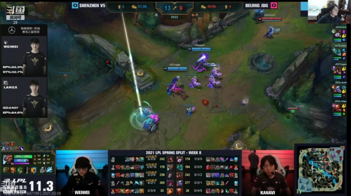 【2021-03-08 17点场】教练JoKer：17点解说V5对JDG RNG对ES