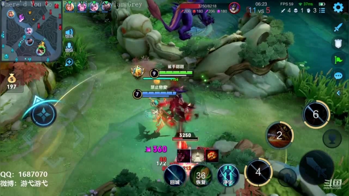 我在斗鱼看游弋直播王者荣耀