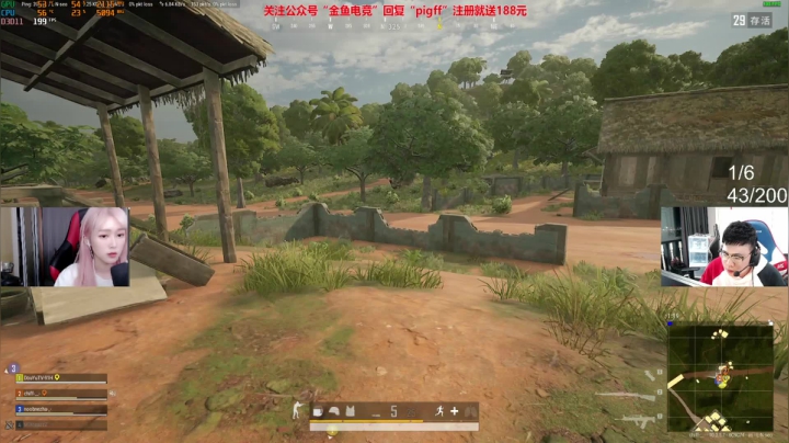 我在斗鱼看pigff直播绝地求生