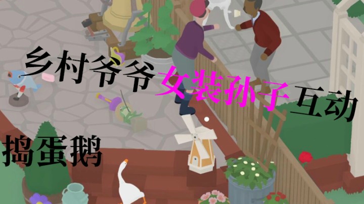 【无名之鹅】陪老爷爷和他的女装孙子（偷胸罩鹅）