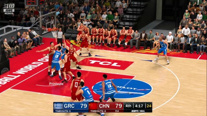 NBA2K19真实难度All Time中国打赢All Time希腊