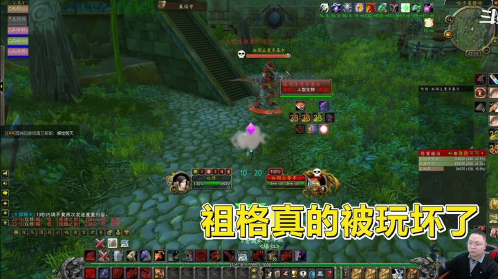 魔兽世界怀旧服：祖格老虎被四个小伙击杀后，血领主也惨遭毒手了