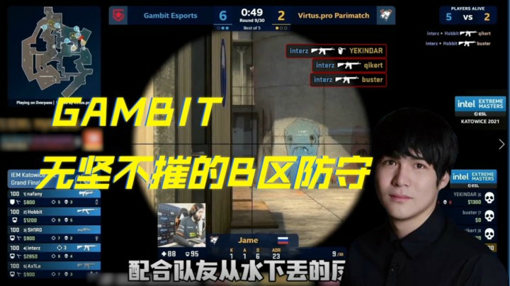gambit无坚不摧的B区防守