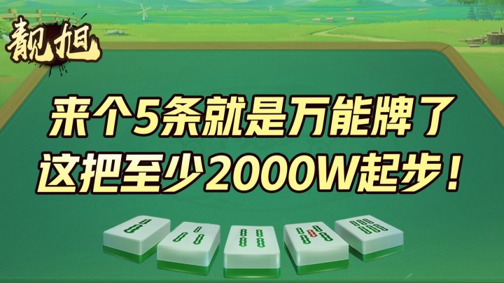 【靓旭】来个5条就是万能牌，这把至少2000W起步！