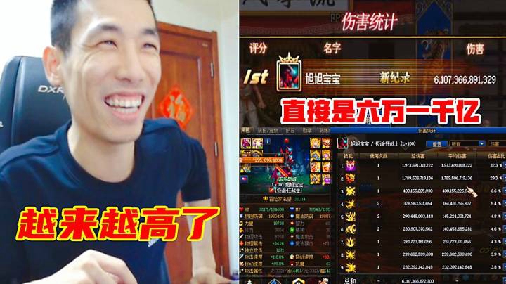 旭旭宝宝遴选完属性后打桩直接是达到六万一千亿！宝哥：越来越高了！