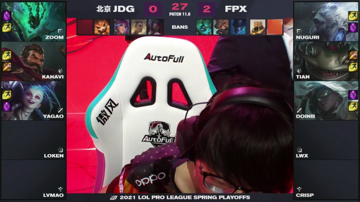 S11 LPL 春季赛FPXVSJDG FPX3-1JDG拿下比赛 完整版广告时间赛后采访都有