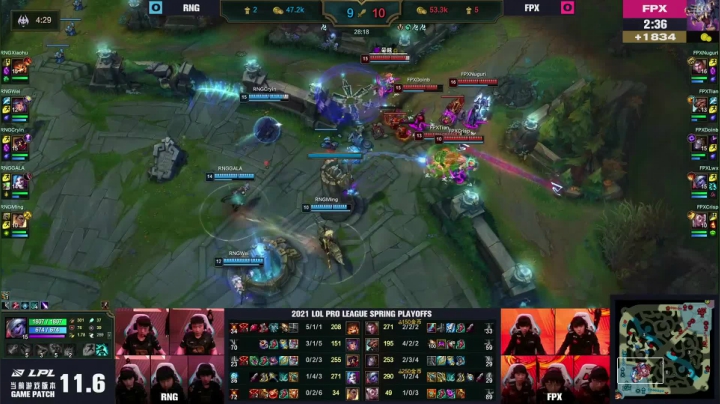 S11 LPL 春季赛FPX VS RNG FPX3-0RNG拿下比赛 完整版广告时间赛后采访都有