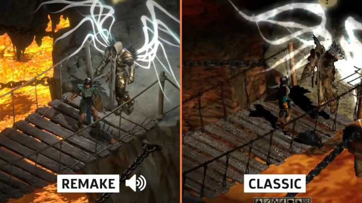 《暗黑破坏神2》原版及重制版画面效果对比