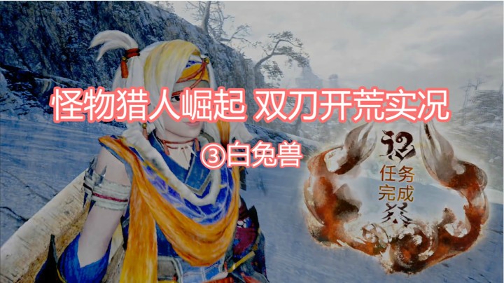 【怪物猎人崛起】双刀开荒实况 03 白兔兽 （持更）刮痧永动机