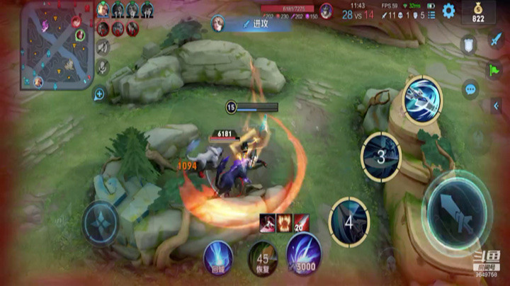 队友挂机，4打5，绝地反杀。