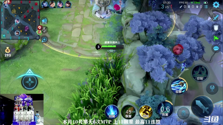 我在斗鱼看少年不太冷Rex直播王者荣耀