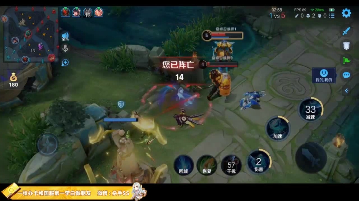 我在斗鱼看不可一世杀手直播王者荣耀