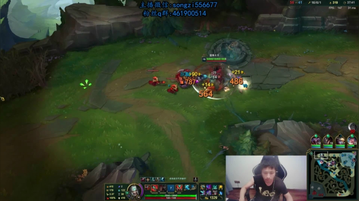 【2021-04-24 22点场】douyu丶松子：蛮王：版本T0 选到=包赢