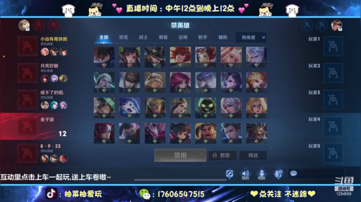 【2021-04-27 23点场】毕竟是柚子：微信带粉上荣耀五排