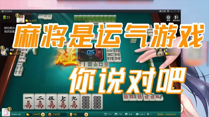 小团团：麻将本来就是运气游戏对不对