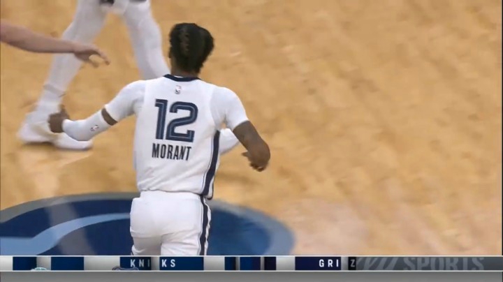 莫兰特突然加速拉杆上篮打进