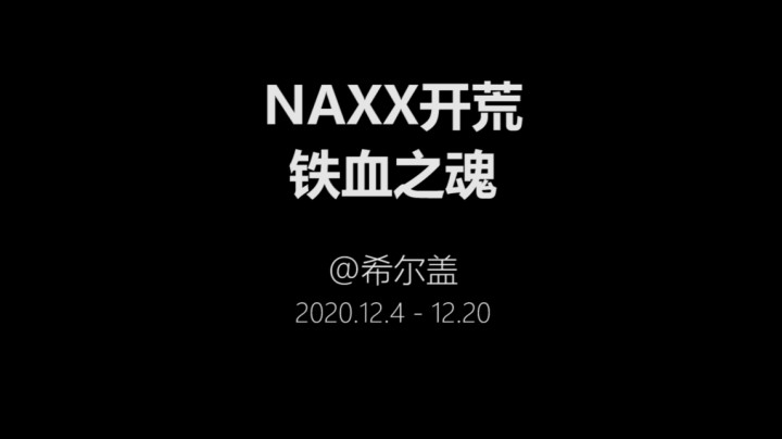 铁血之魂 NAXX开荒视频集锦