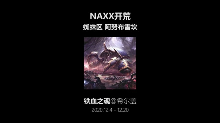 铁血之魂 NAXX开荒 蜘蛛区 阿努布雷坎
