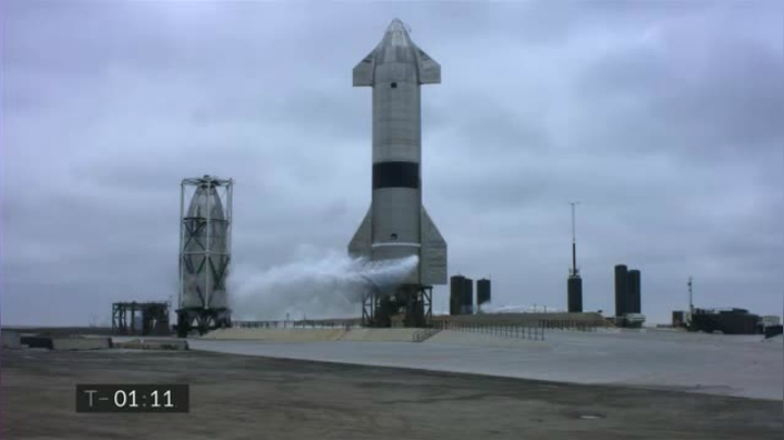 星际飞船SN15高空飞行测试