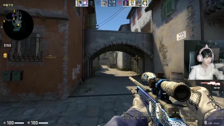 CSgo击败24，队友不给力带不动，最后以16：10失利