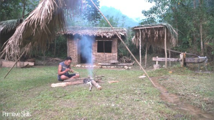 第二季1080P E55修理水力锤和烤鱼【真人我的世界-空手发展-单人炼铁】