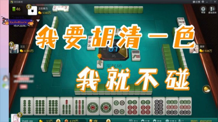 小团团：我不碰，我要胡清一色