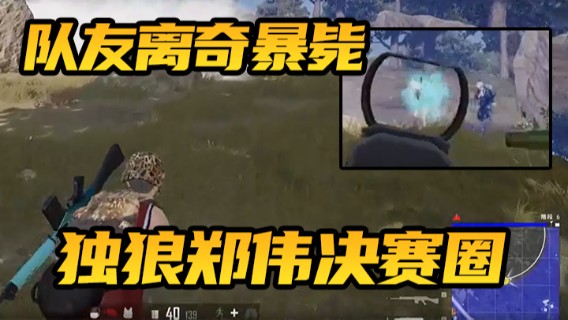 队友离奇暴毙，独狼郑伟决赛圈，双拳难敌四手，遗憾第六