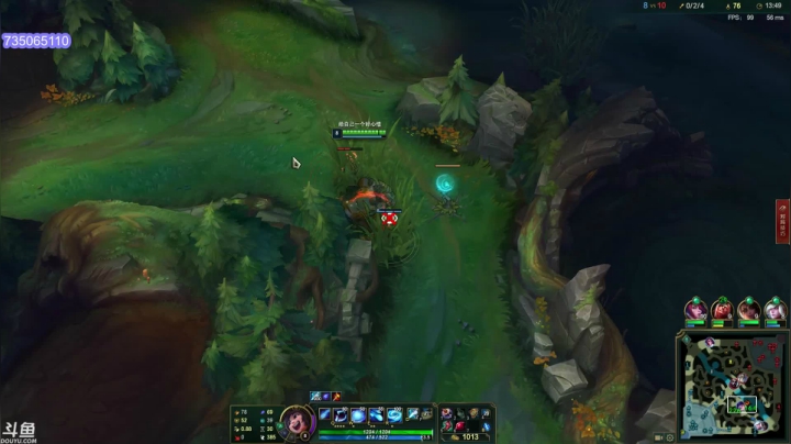 我在斗鱼看小丸子因因直播英雄联盟