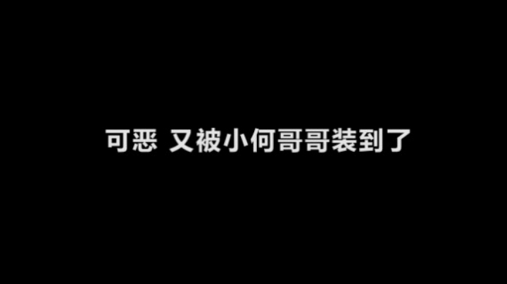 可恶，又被小何哥哥装到了