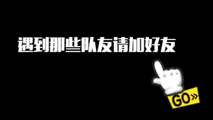 那些要保护的你队友请添加他好友