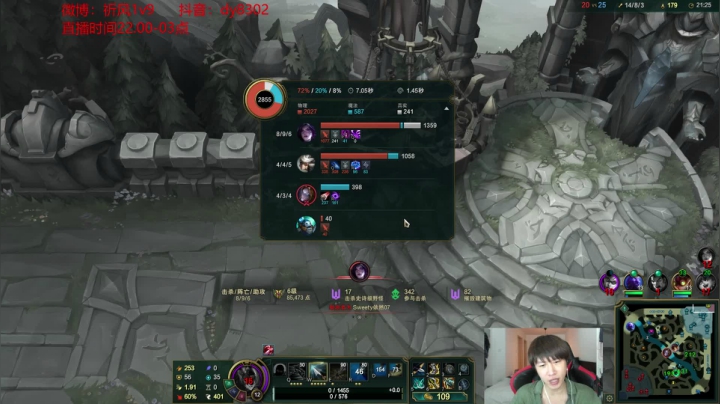 【2021-05-23 01点场】祈风1v9：国服第一VN！一个打八百多个！