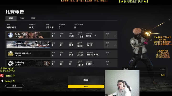 【2021-05-23 16点场】Table白羊：【TPP】前职业选手顶级运营！晚上联盟。