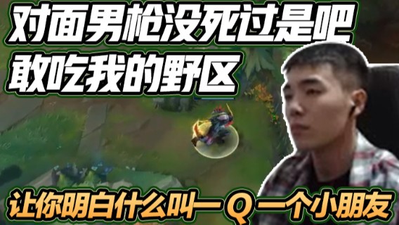 对面男枪没死过是吧，敢吃我的野区，让你明白什么叫一Q一个小朋友