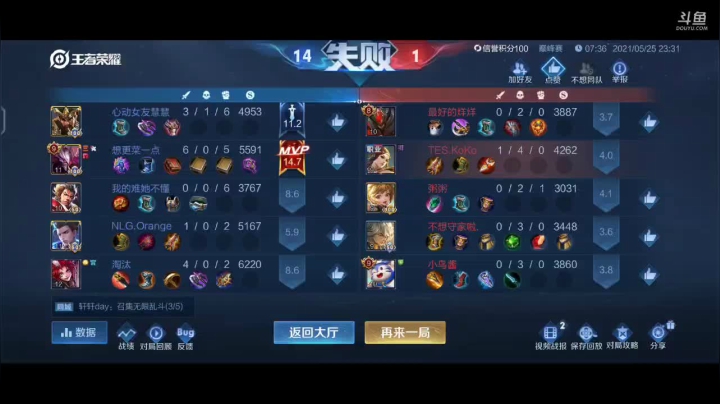 【2021-05-25 22点场】TESKoko：月末巅峰战神