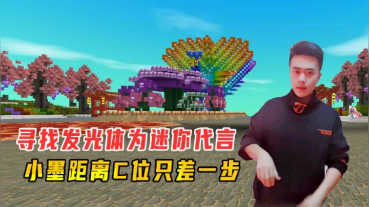 迷你世界：寻找发光体为迷你代言，小墨距离C位出道只差一步